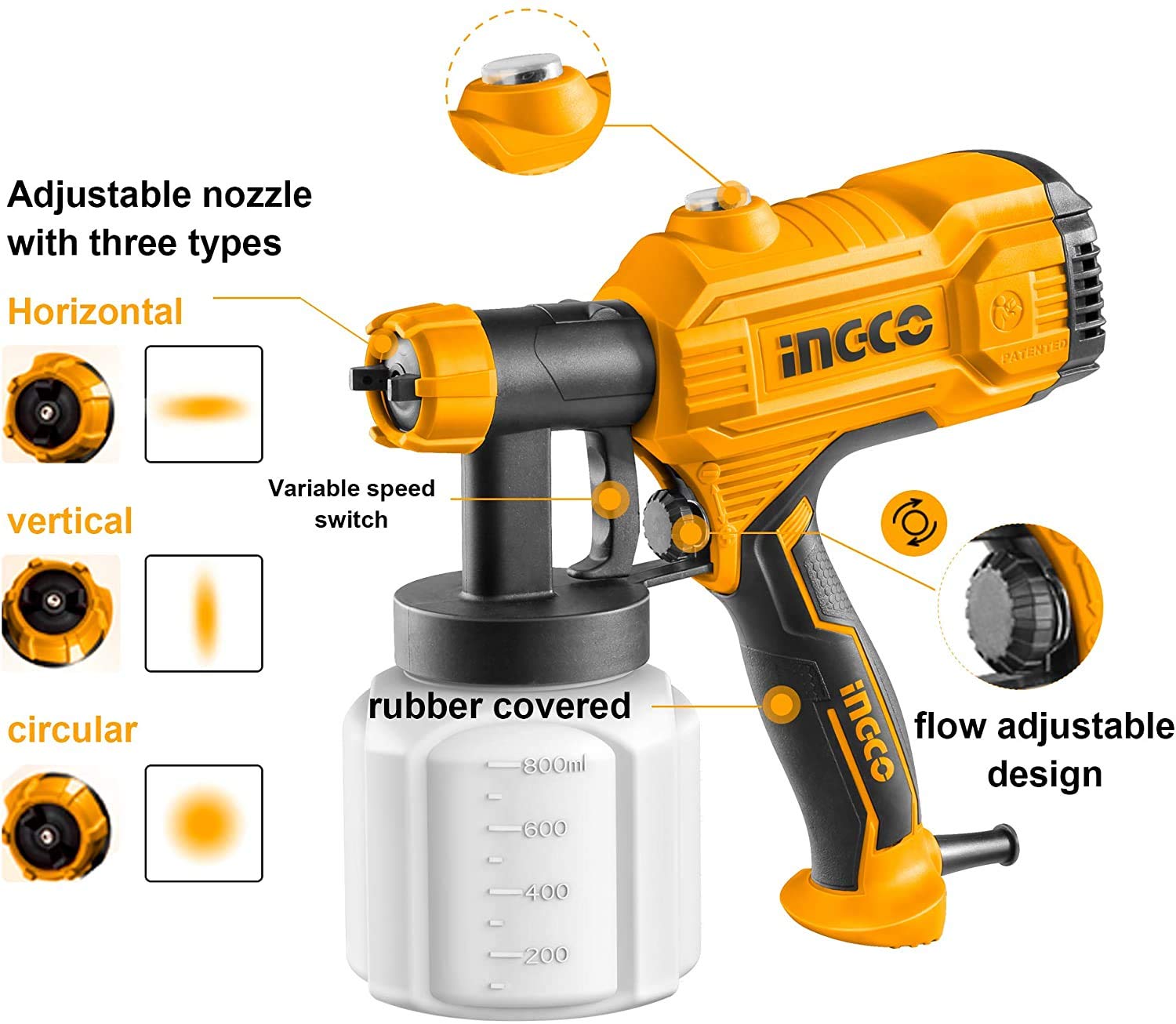71xfdvOZEDL._SL1500_.jpg Spray Gun 450w Ingco - Image 1